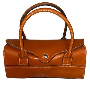 🎓 Emilie M Mini Doctor Style Bag Cognac